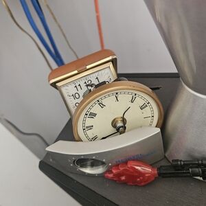 Elegant Cream and Brown Wall Clock